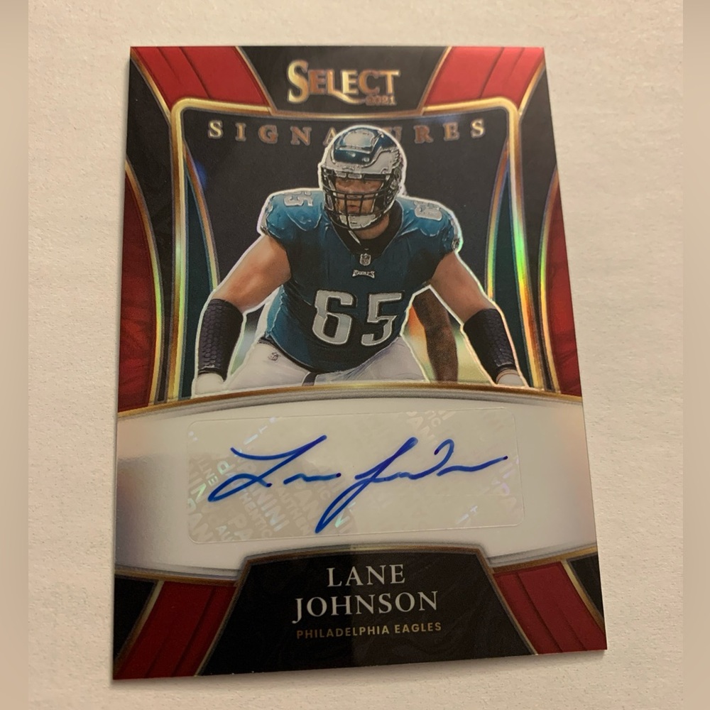 2021 Panini Select Lane Johnson Signatures Red 75/75 (last on print)